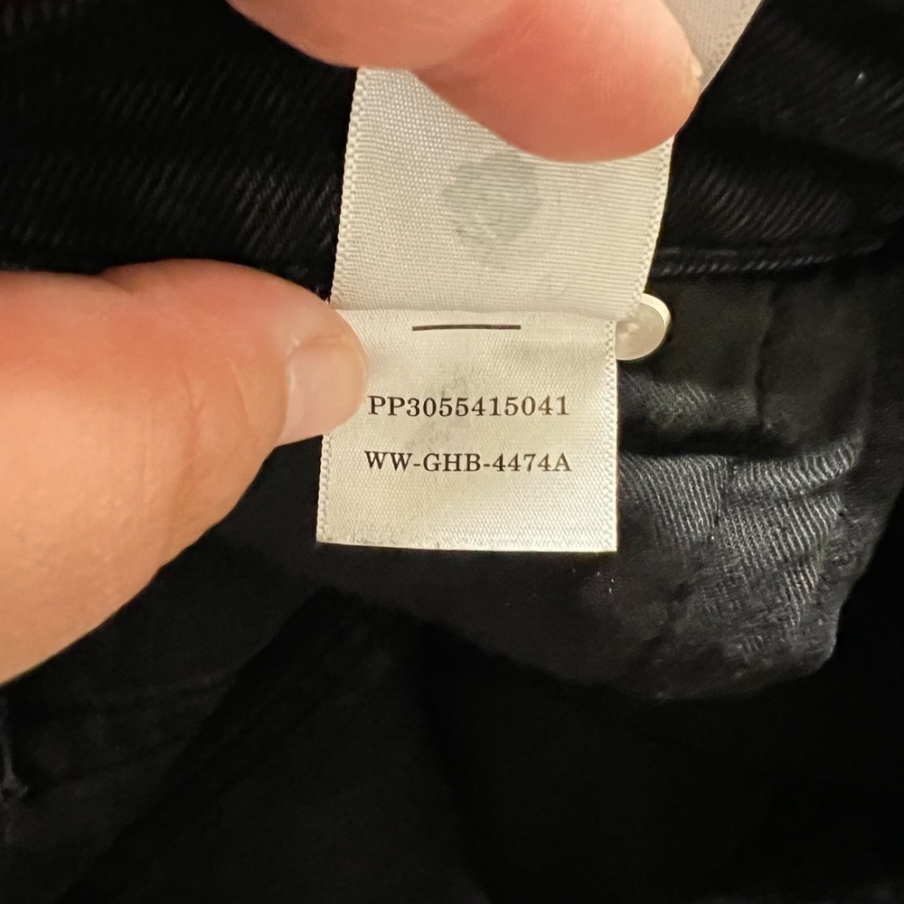 Everlane Womens Coal Black The Way High Straight Leg Raw Hem Jeans Size 32 - Picture 13 of 13